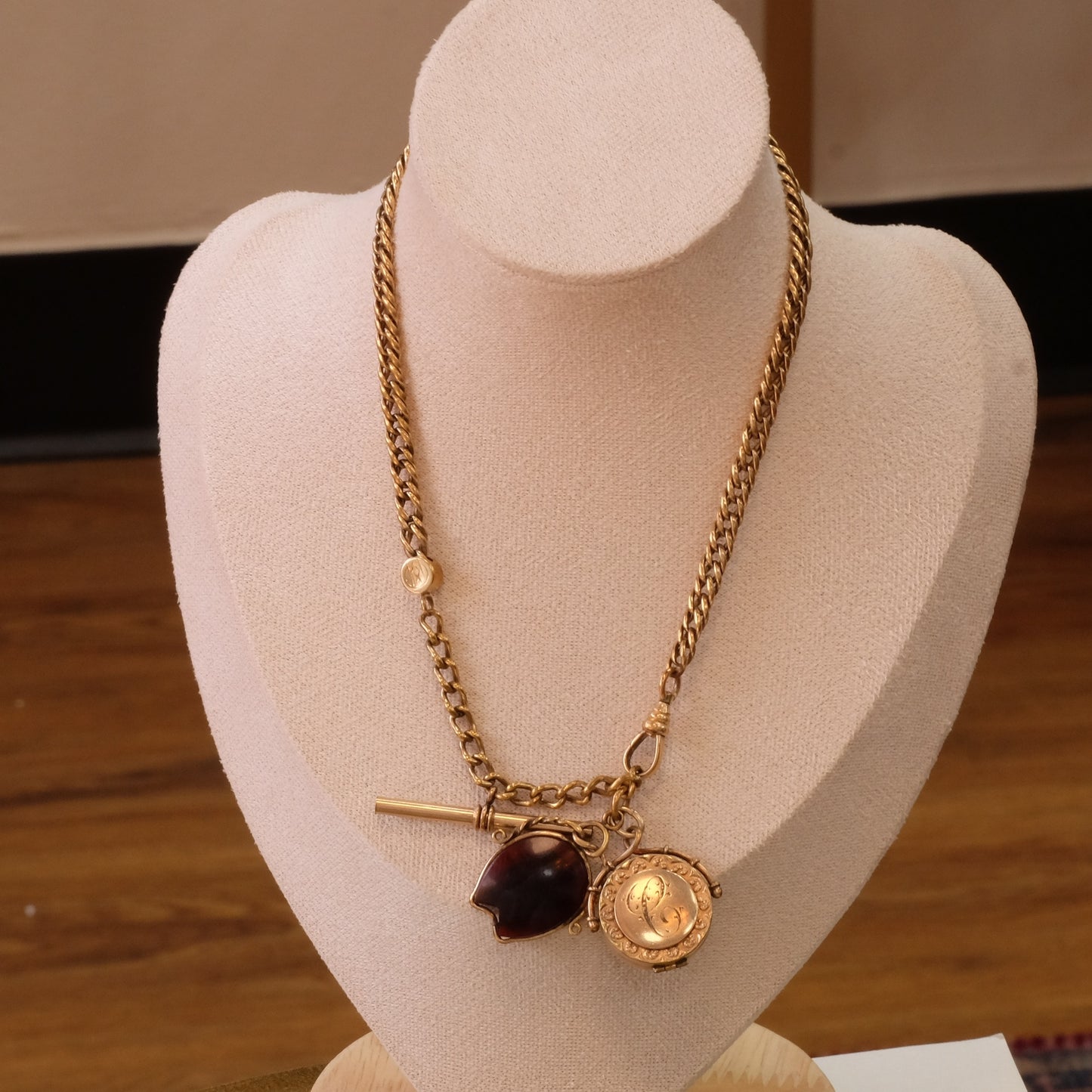 Victorian Gold Filled Chain with bolts and charms