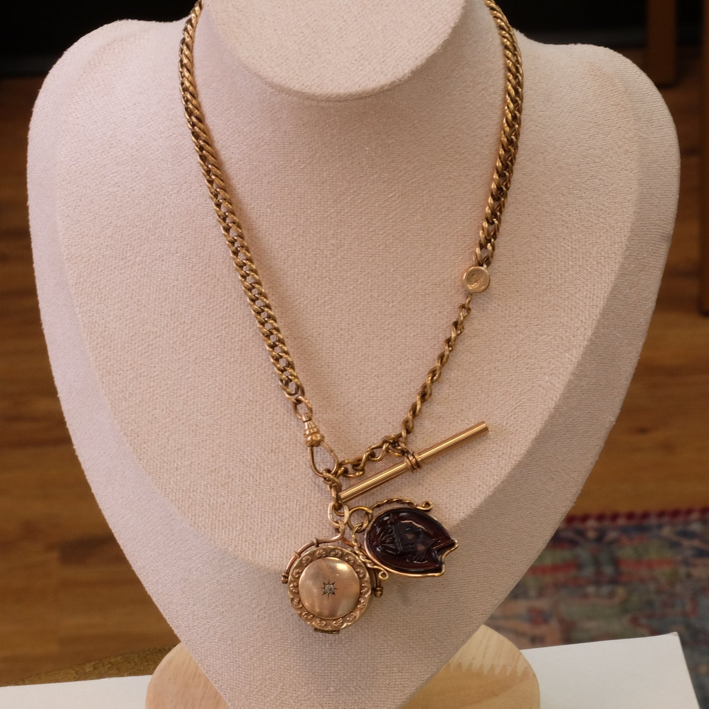 Victorian Gold Filled Chain with bolts and charms