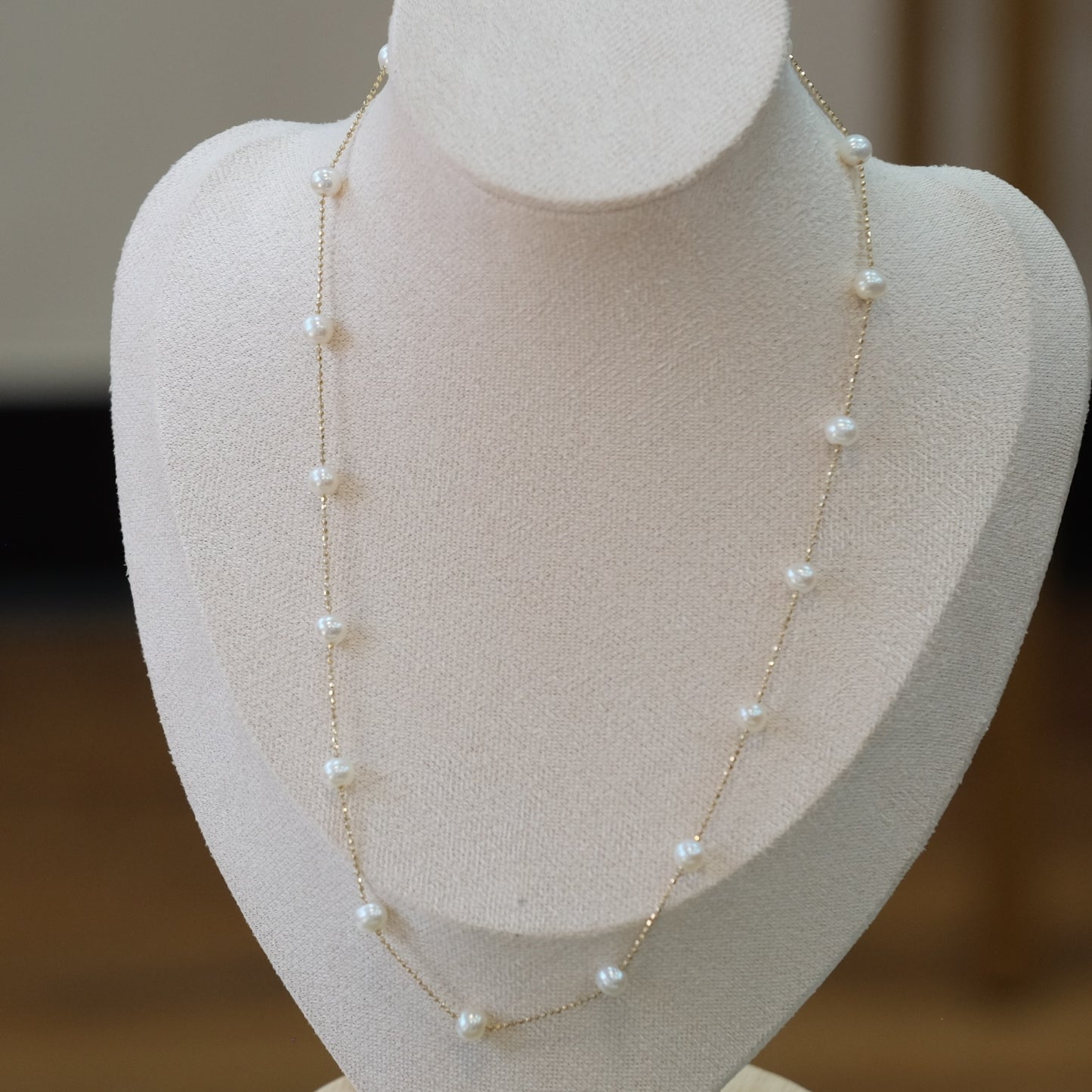 14K Gold Cultured Pearl Necklace