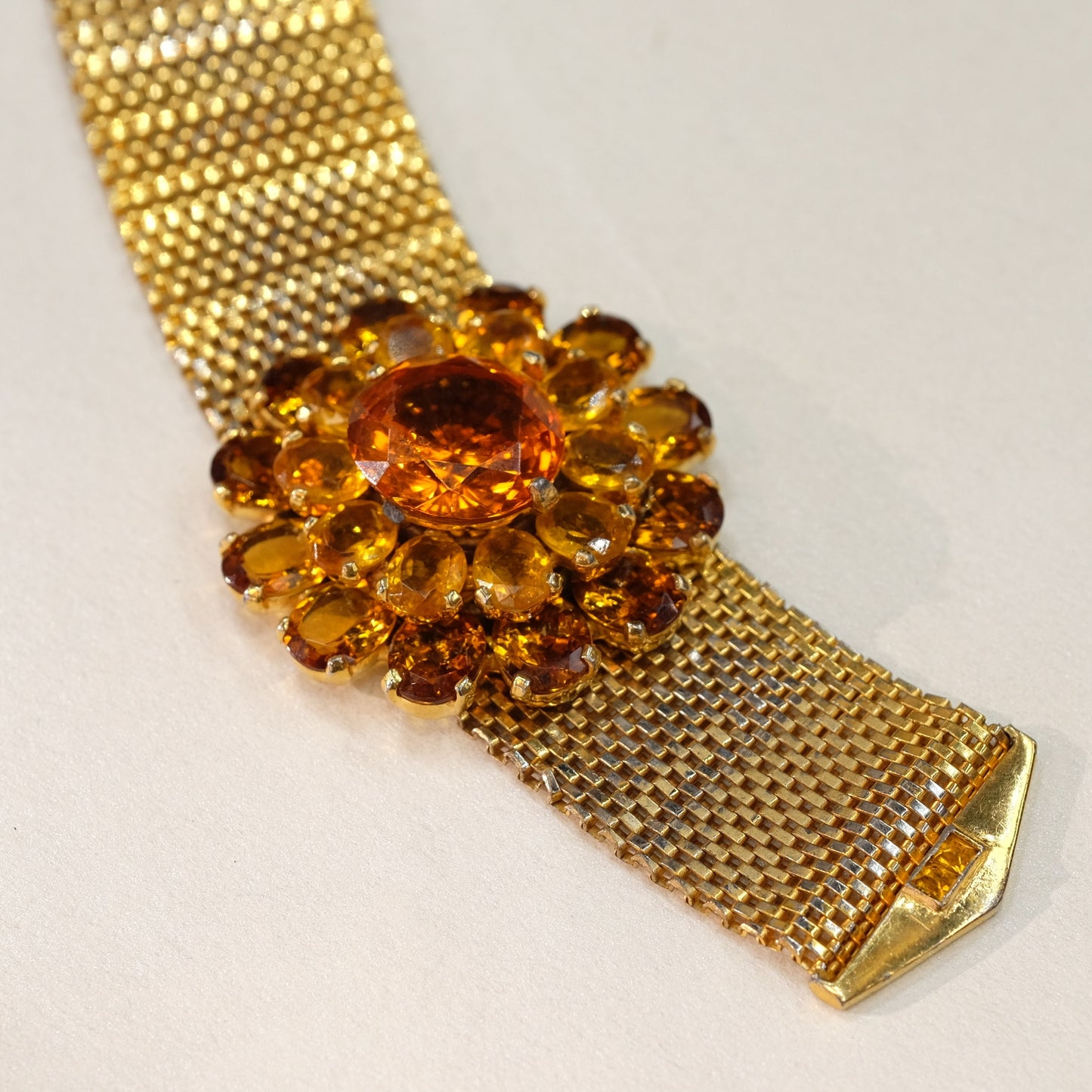 Vintage Mazer Wide Retro Bracelet 1940s