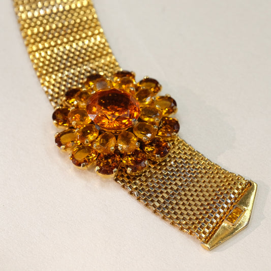 Vintage Mazer Wide Retro Bracelet 1940s