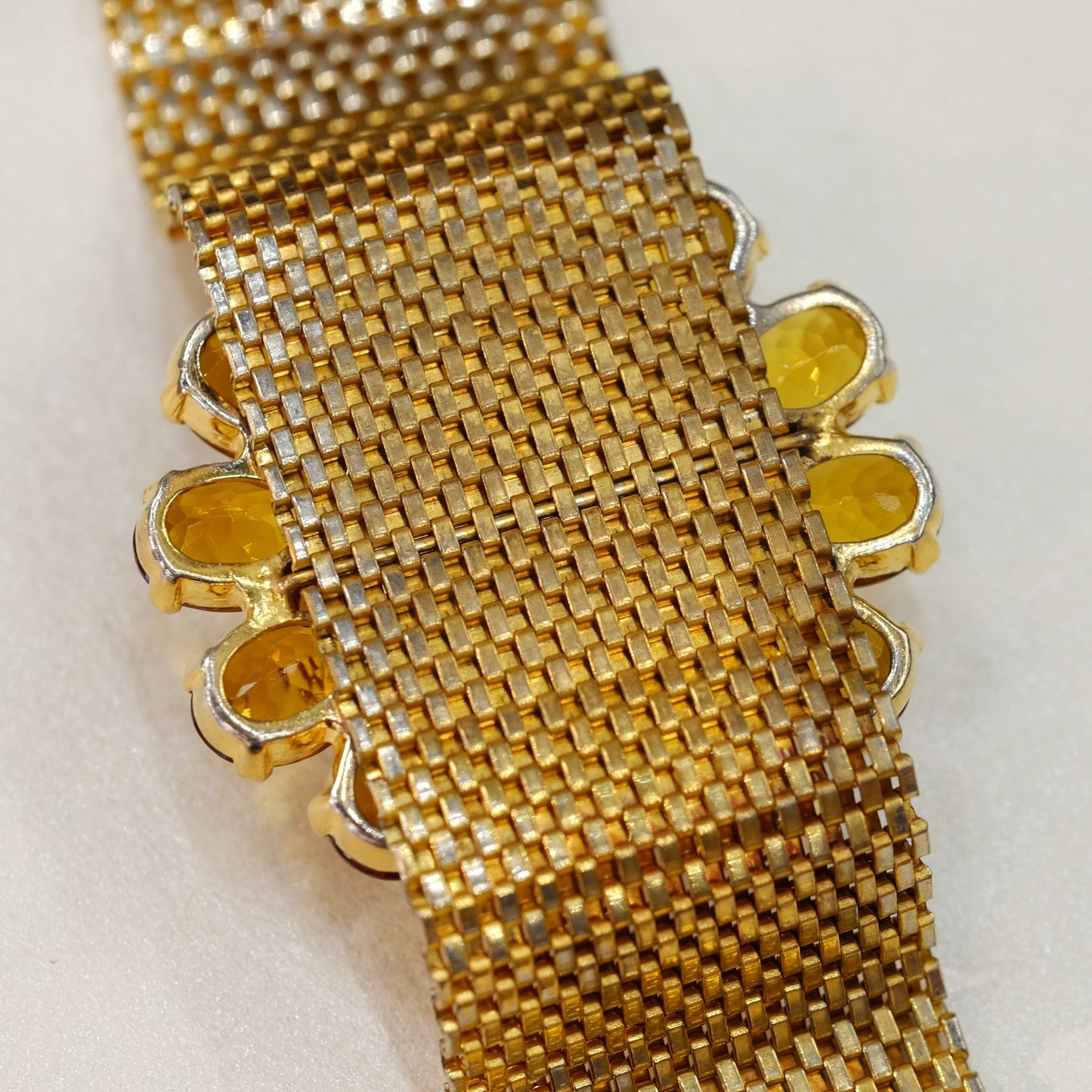 Vintage Mazer Wide Retro Bracelet 1940s