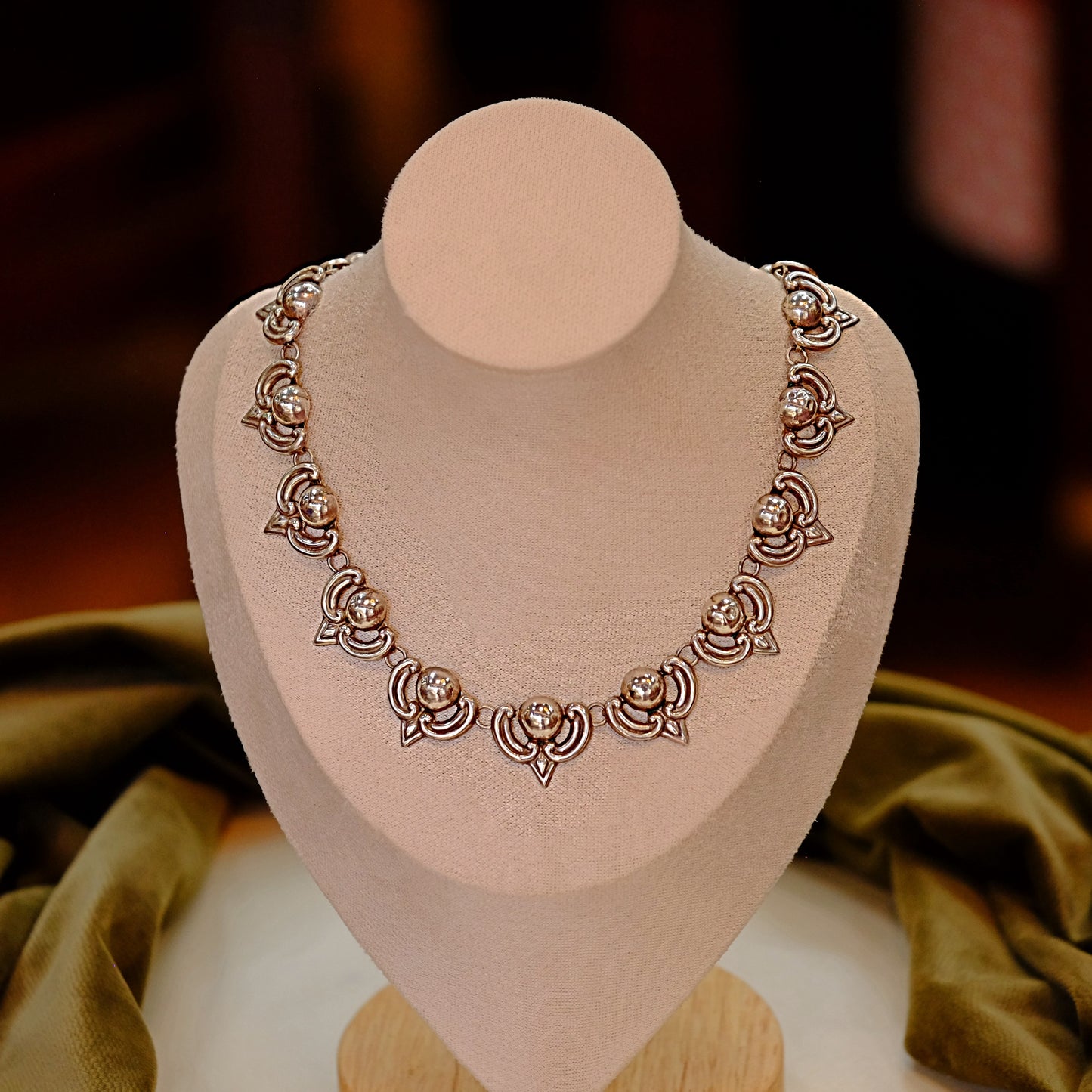 Mexico Sterling Geometric Necklace