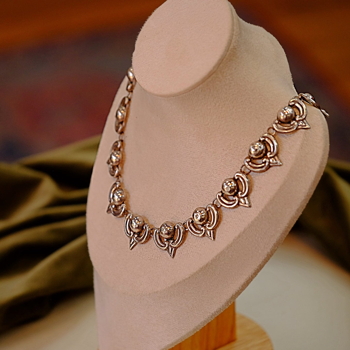 Mexico Sterling Geometric Necklace