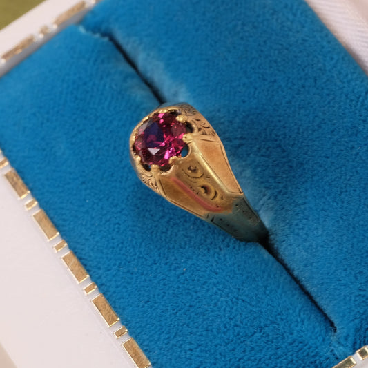Victorian 14K Gold Tourmaline Ring