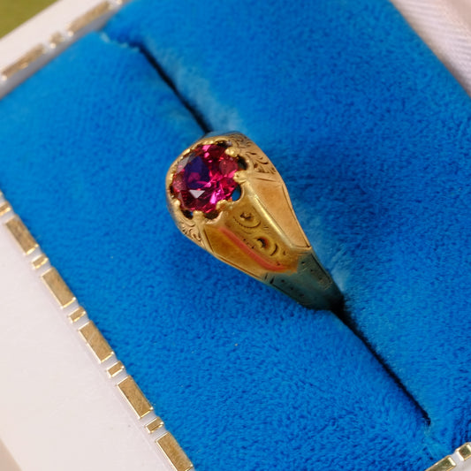 Victorian 14K Gold Tourmaline Ring