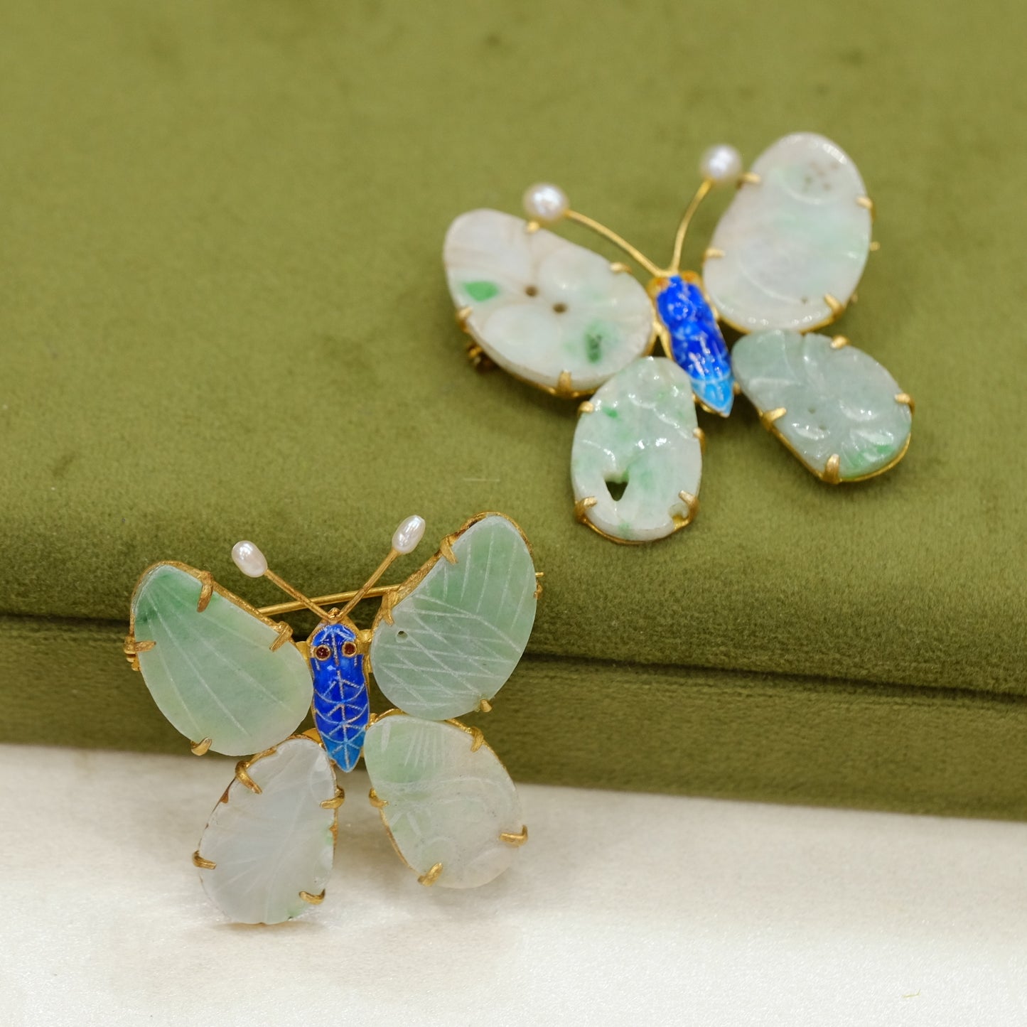 Sterling Butterfly Double Brooches