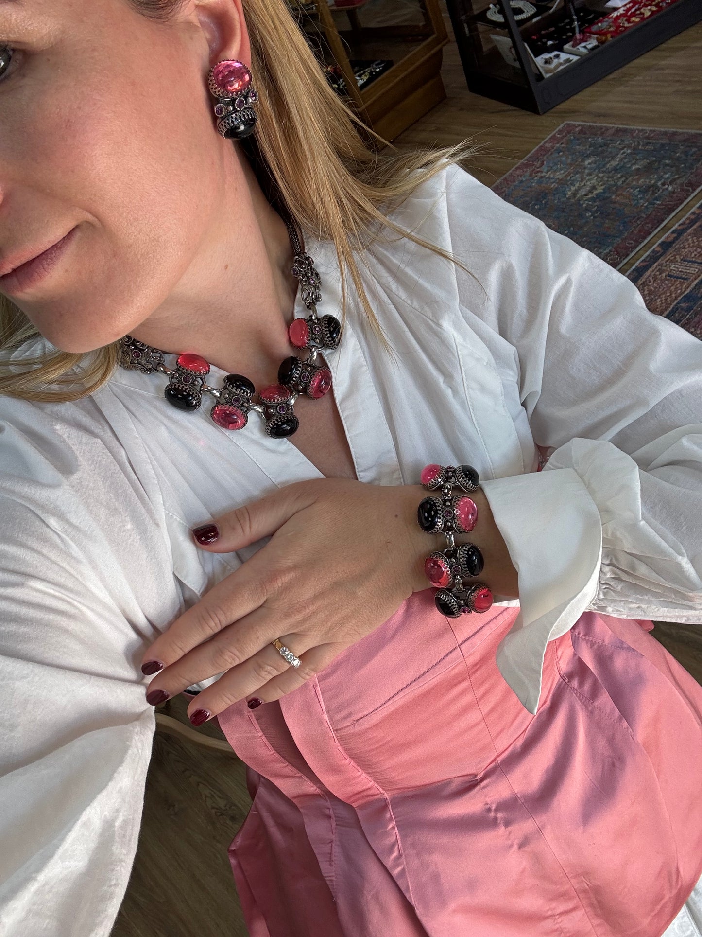 Vintage Selro Necklace, Bracelet and Earrings set 1960s