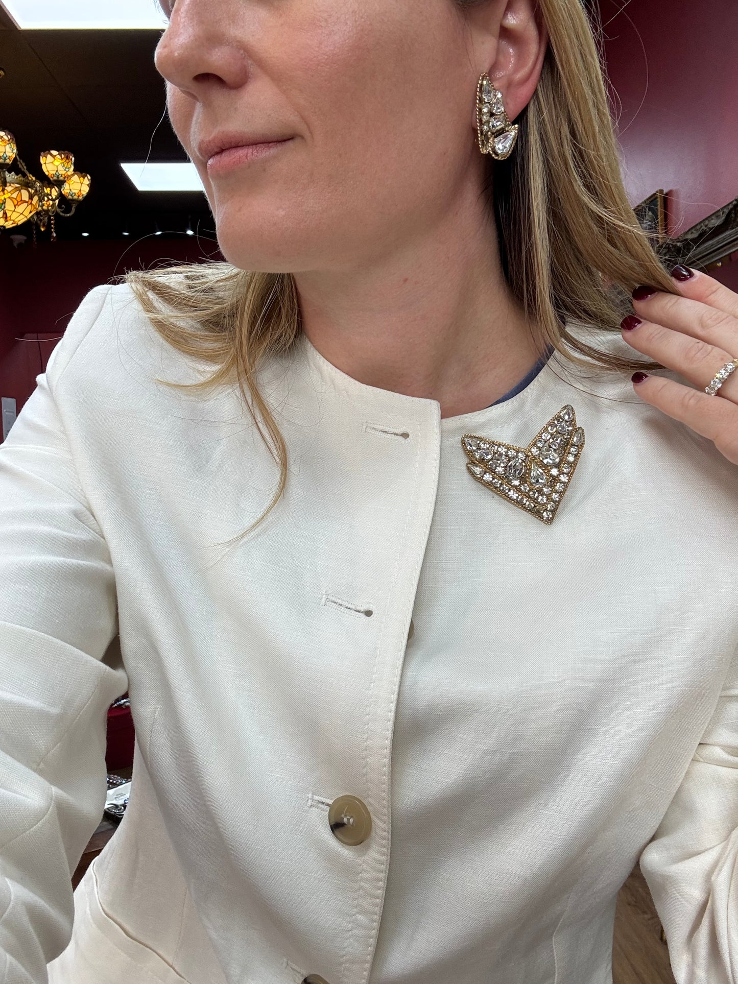 Early Castlecliff pin and earrings 1950s