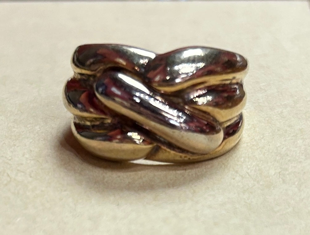 Vintage Gold plated over silver signed Italy Ring