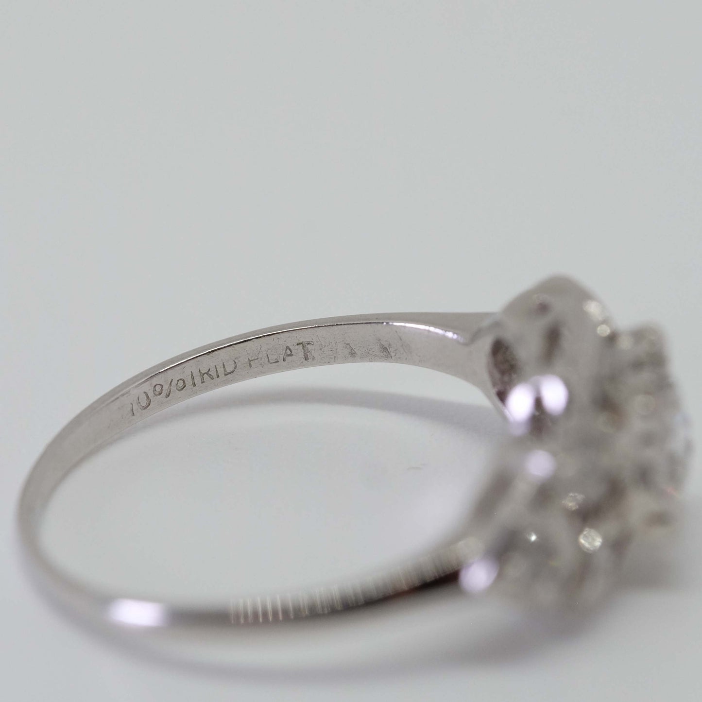 Vintage Platinum 0.58 ct Diamond Ring