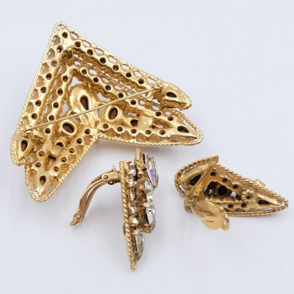 Early Castlecliff pin and earrings 1950s