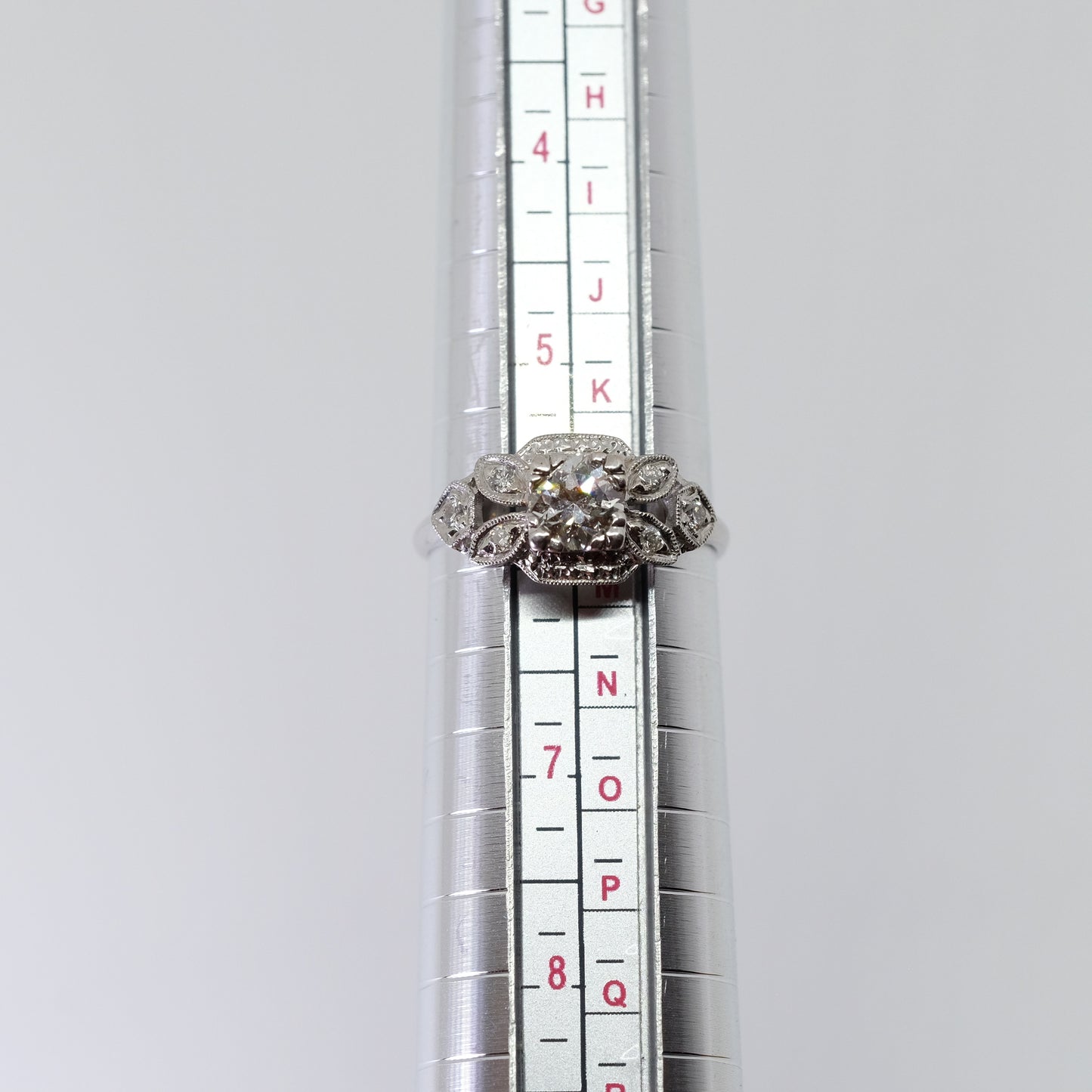 Vintage Platinum 0.58 ct Diamond Ring